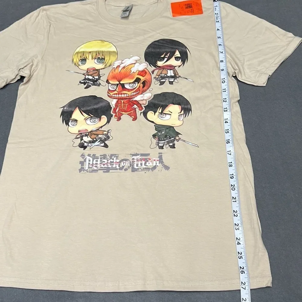 Attack on Titan Unisex Sand color Anime Graphic Tee Size Medium - Picture 4 of 6